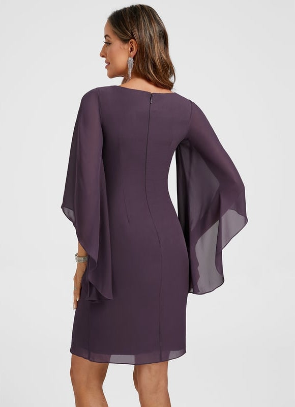 Robe Moulante Fluide Violette - gallery 7