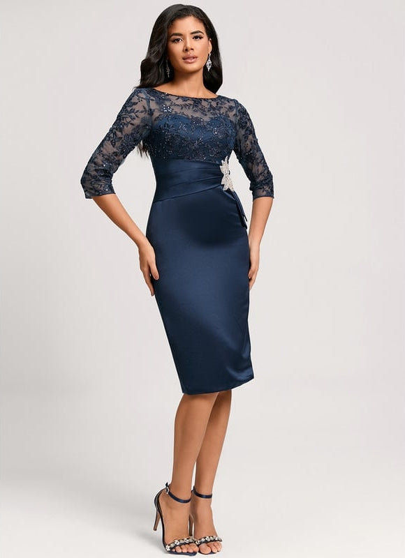 Robe Moulante Élégante Satinée - gallery 3