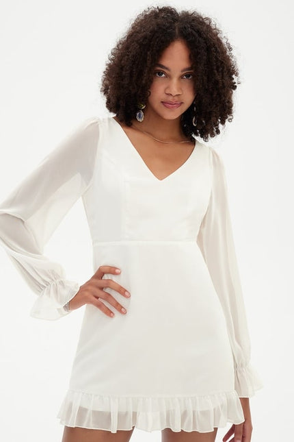 Robe Moulante Mousseline Vaporeuse - gallery 2