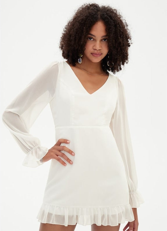 Robe Moulante Mousseline Vaporeuse - gallery 2