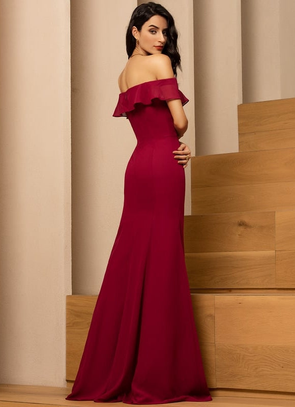 Robe Moulante Rouge Fluide - gallery 3
