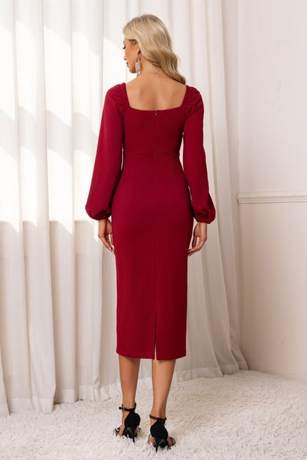 Robe Moulante Décolleté Plongeant - gallery 1