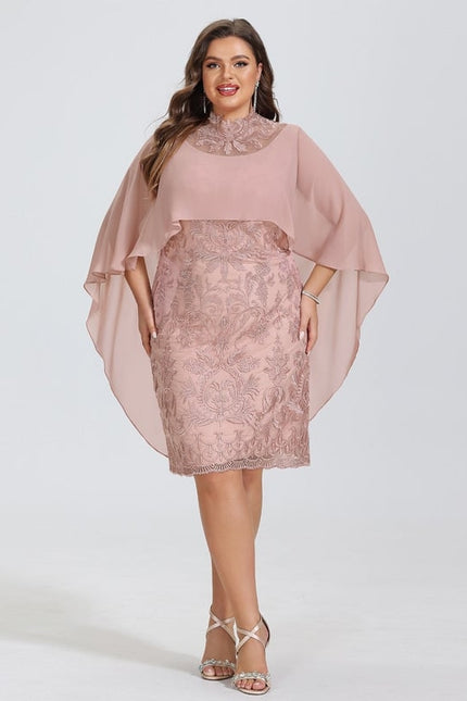 Robe Moulante Rose Brodée - gallery 7