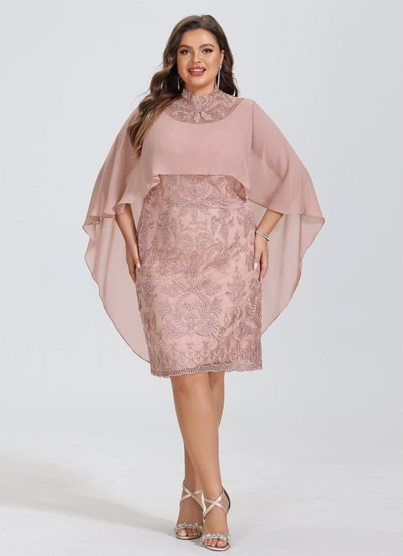 Robe Moulante Rose Brodée - gallery 7