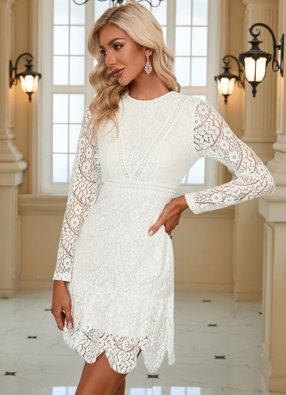 Robe Moulante Dentelle Noire - gallery 2