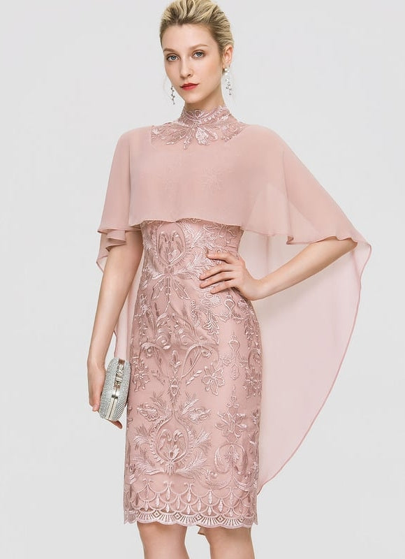 Robe Moulante Rose Brodée - gallery 3