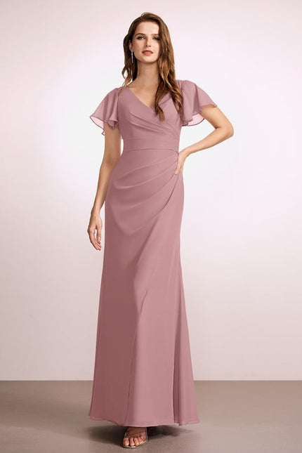 Robe Moulante Fluide Mauve