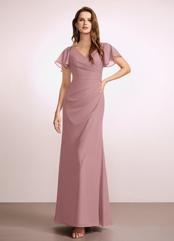 Robe Moulante Fluide Mauve