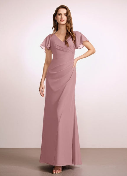 Robe Moulante Fluide Mauve