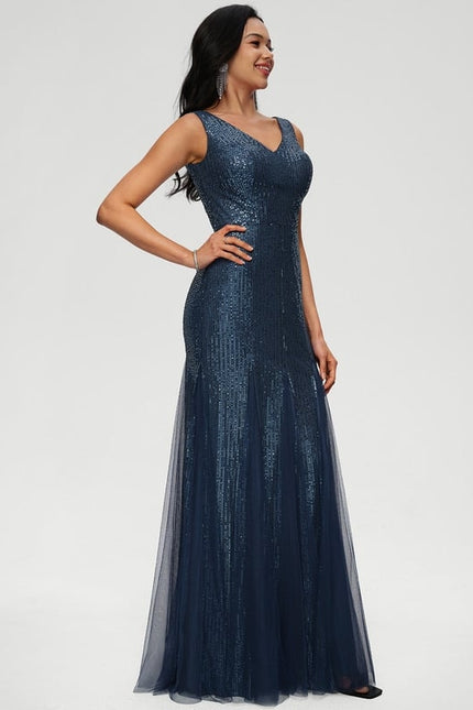Robe Moulante Dorée Scintillante - gallery 1