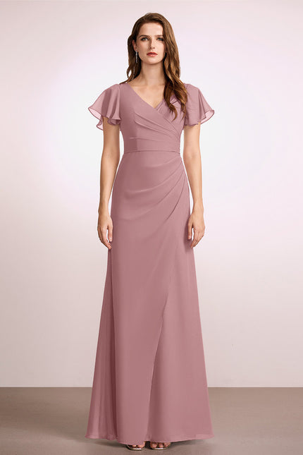 Robe Moulante Fluide Mauve - gallery 4