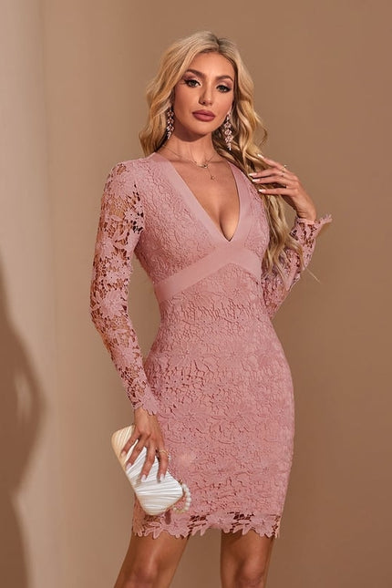 Robe Moulante Rose Poudré - gallery 4