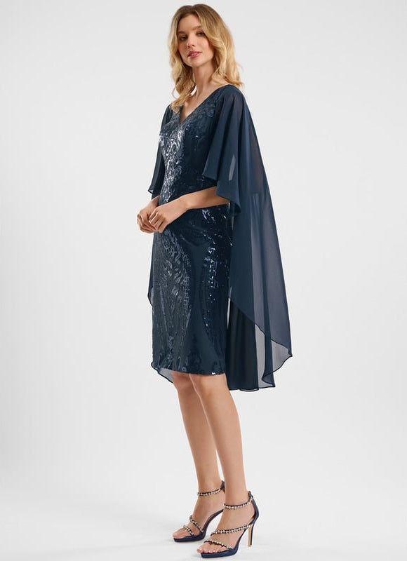 Robe Moulante Scintillante Marine - gallery 2