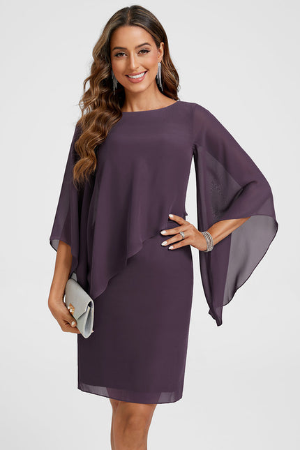Robe Moulante Fluide Violette - gallery 4