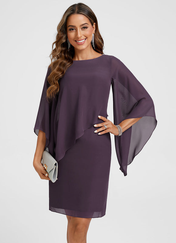 Robe Moulante Fluide Violette - gallery 4