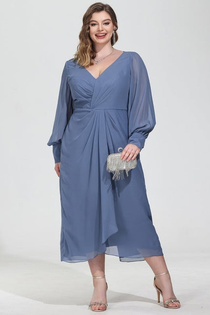 Robe Moulante Mousseline Froncée - gallery 8