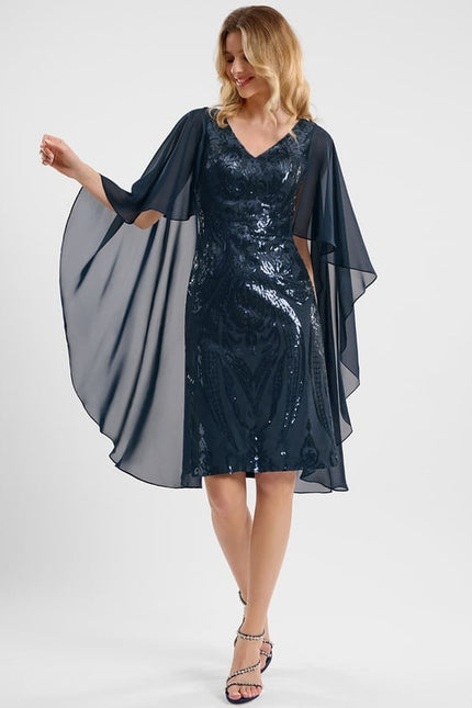 Robe Moulante Scintillante Marine - gallery 3