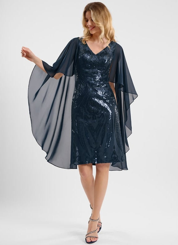 Robe Moulante Scintillante Marine - gallery 3