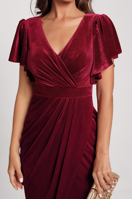 Robe Moulante Velours Évasée - gallery 2