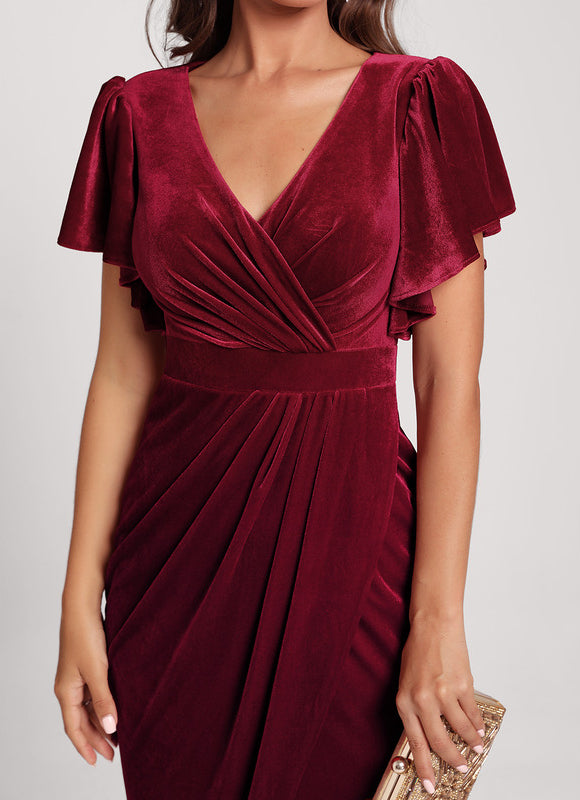 Robe Moulante Velours Évasée - gallery 2