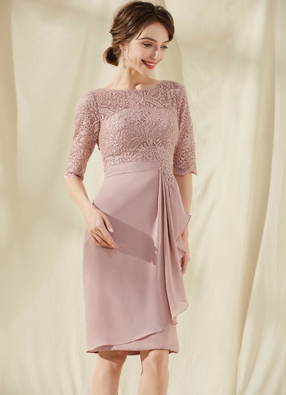 Robe Moulante Rose Délicate - gallery 3