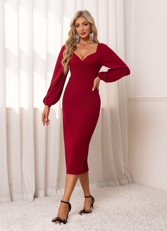 Robe Moulante Décolleté Plongeant - gallery 2
