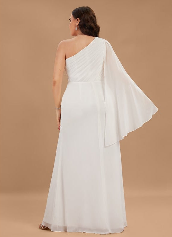 Robe Moulante Asymétrique Fluide - gallery 7