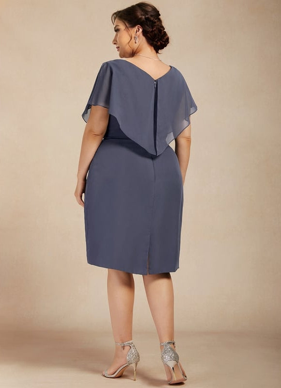 Robe Moulante Fluide Bleu - gallery 5