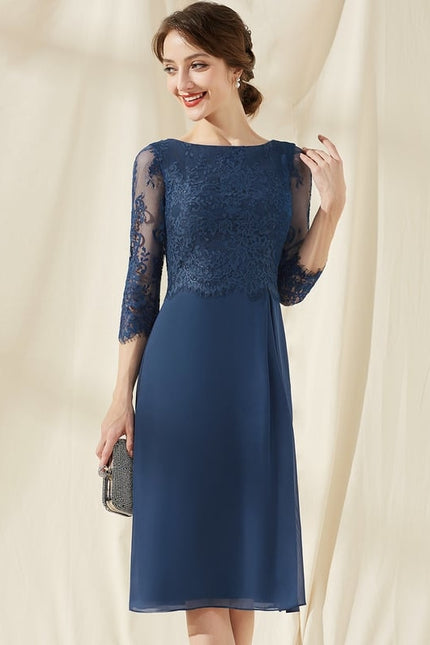 Robe Moulante Cocktail En Dentelle - gallery 1