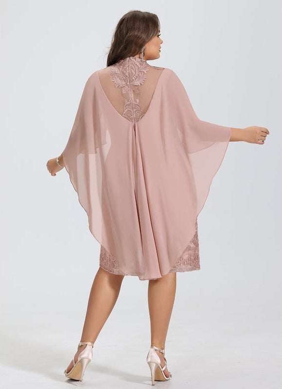 Robe Moulante Rose Brodée - gallery 5