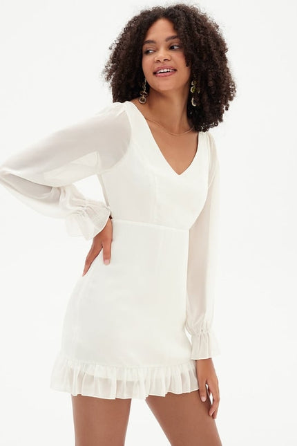Robe Moulante Mousseline Vaporeuse - gallery 6