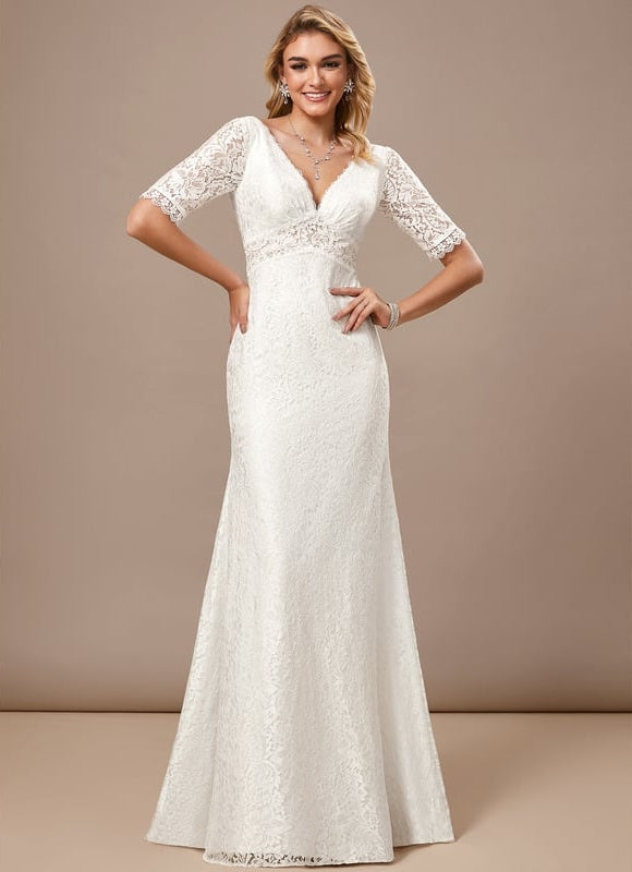 Robe Moulante En Dentelle Élégante - gallery 1
