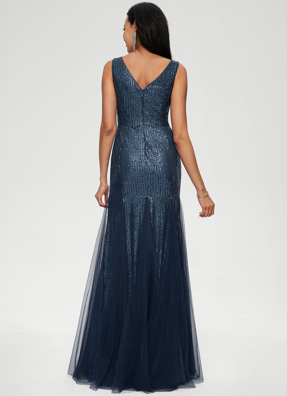 Robe Moulante Dorée Scintillante - gallery 3