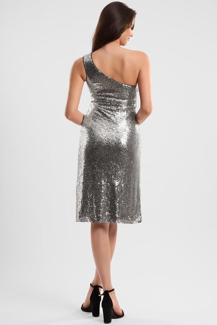 Robe Moulante Argentée - gallery 4