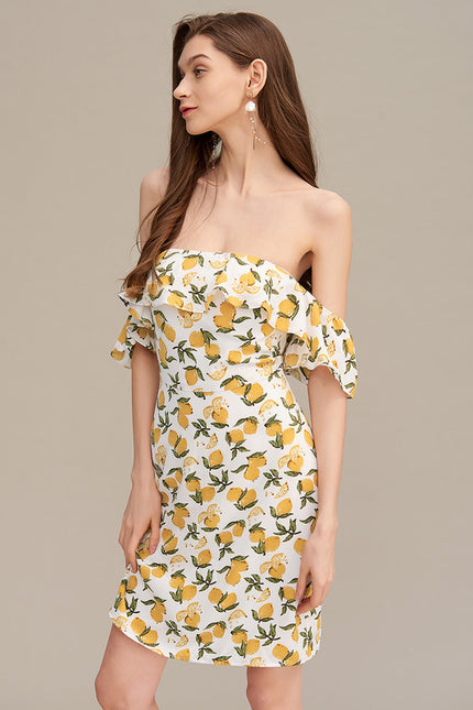 Robe Moulante Estivale Citronnée