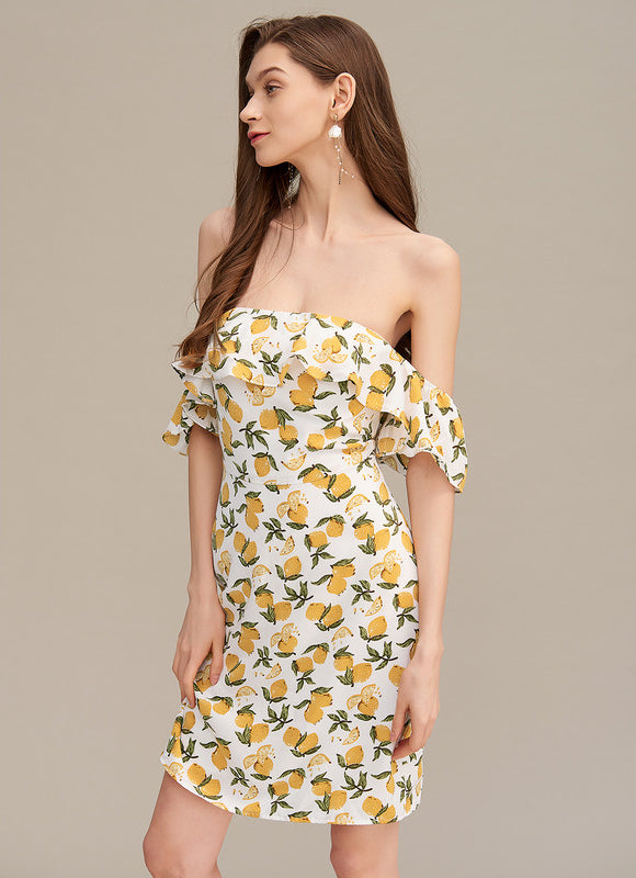 Robe Moulante Estivale Citronnée