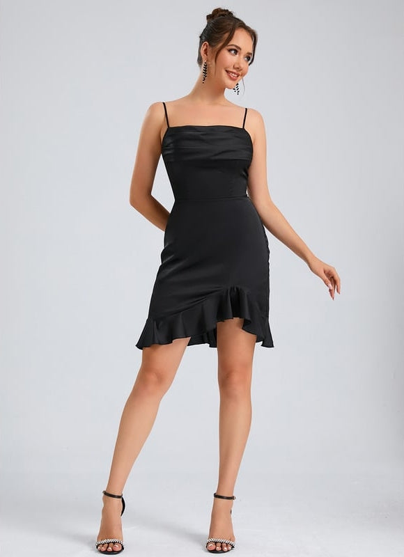 Robe Moulante Courte Satinée - gallery 3