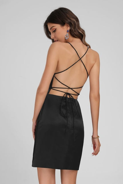 Robe Noir Courte Moulante - gallery 2