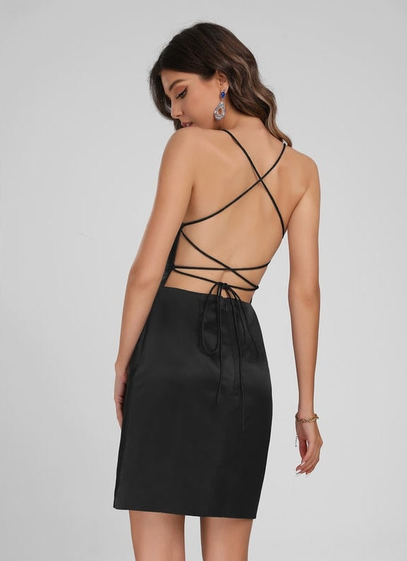 Robe Noir Courte Moulante - gallery 2