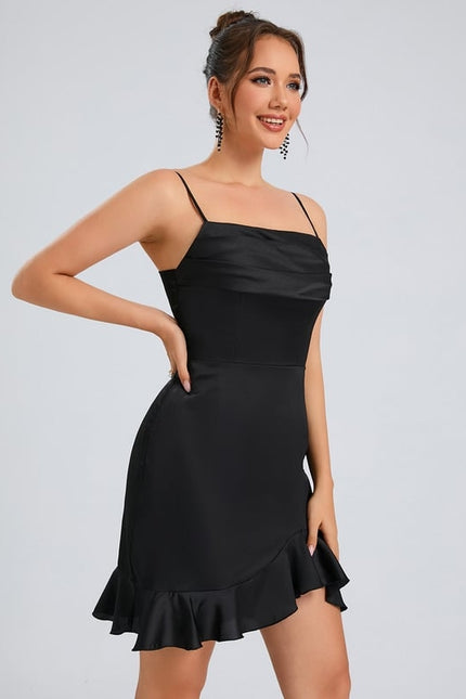 Robe Moulante Courte Satinée - gallery 4