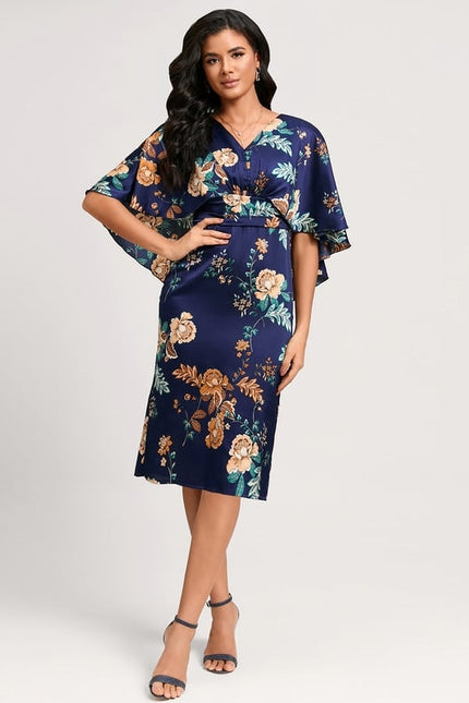 Robe Moulante Satinée Fleurie - gallery 2