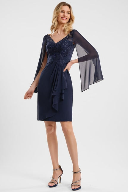 Robe Moulante Évasée Marine