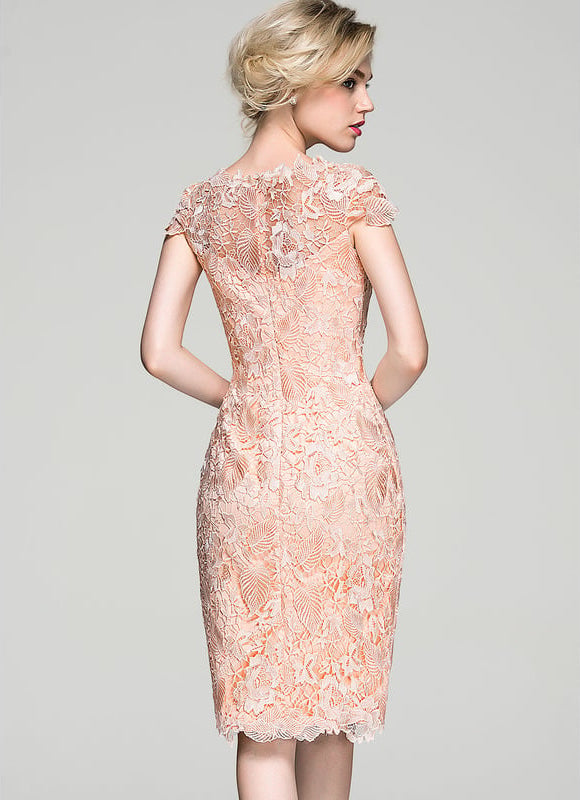 Robe Courte Moulante Dentelle - gallery 4
