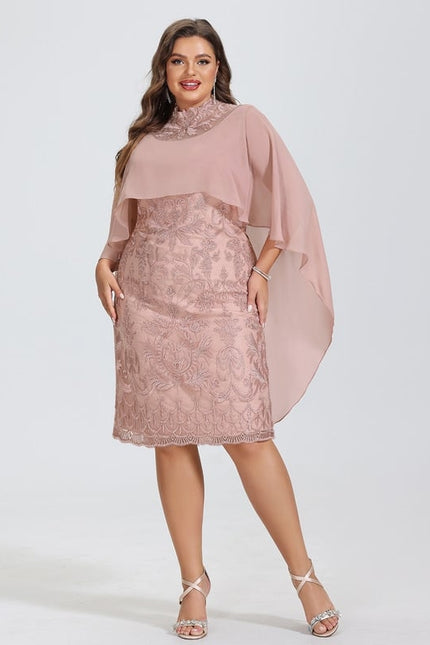Robe Moulante Rose Brodée - gallery 6