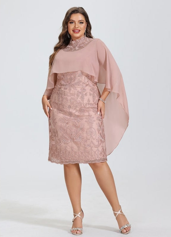 Robe Moulante Rose Brodée - gallery 6
