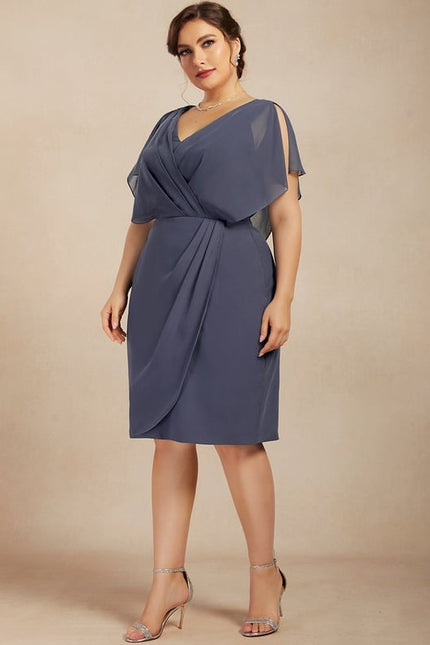 Robe Moulante Fluide Bleu - gallery 7