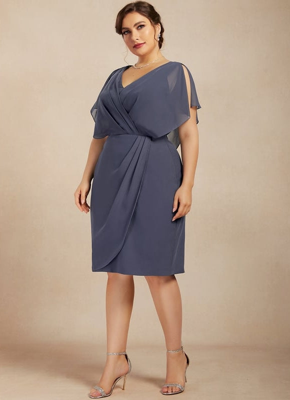 Robe Moulante Fluide Bleu - gallery 7