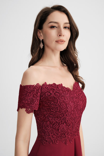 Robe Moulante Bordeaux Ajourée - gallery 4