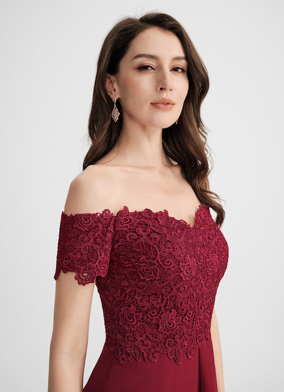 Robe Moulante Bordeaux Ajourée - gallery 4