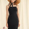 Robe Moulante Ajustée Noire
